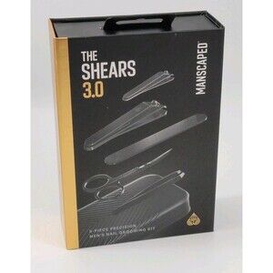 MANSCAPED Shears 3.0, 5-Piece Precision Men’s Nail Grooming Travel Kit NIP